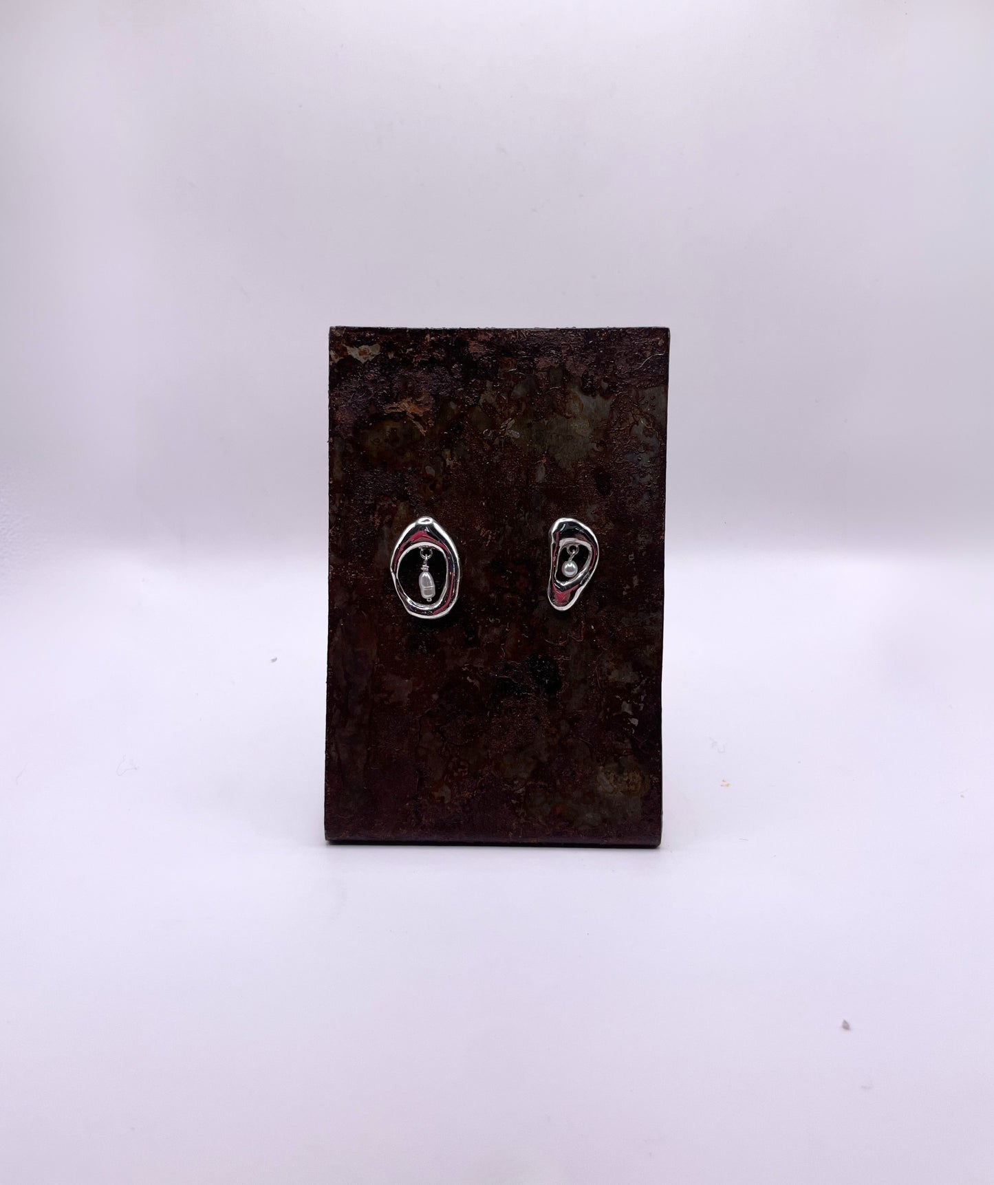 Âme - boucle d'oreille argent et perles