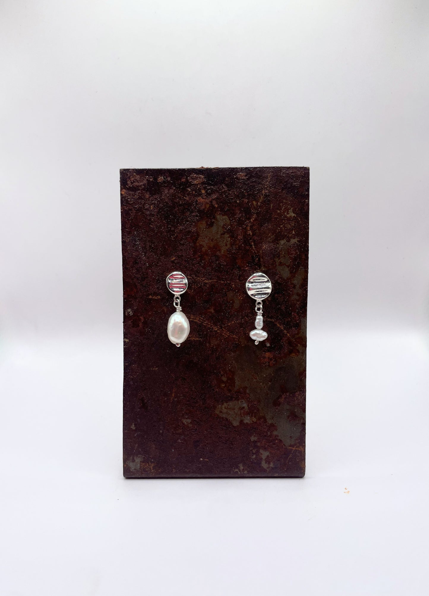 Soleil - Boucles d'oreilles argent et perles