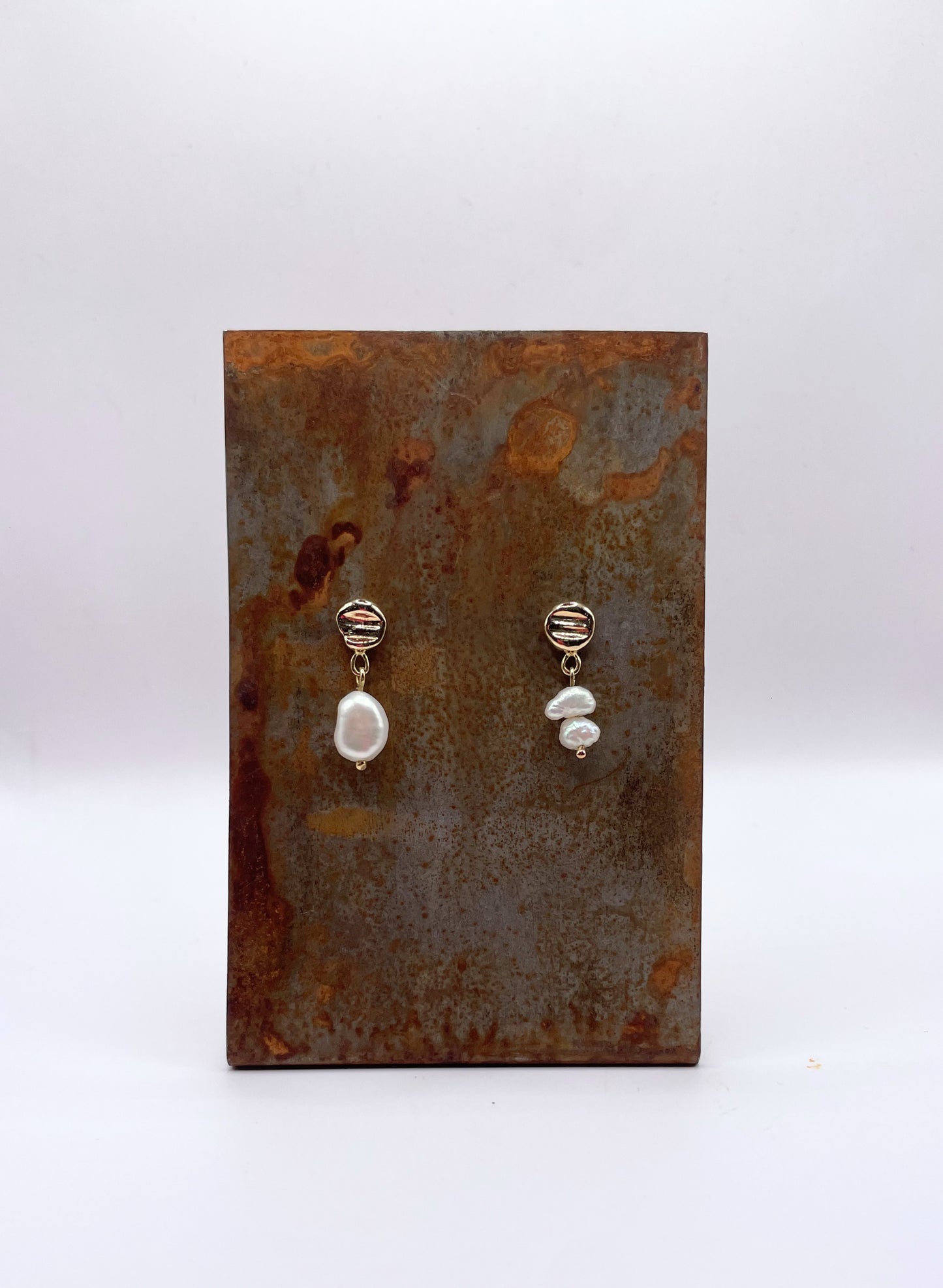 Soleil - Boucle d'oreille or 18 carats et perles