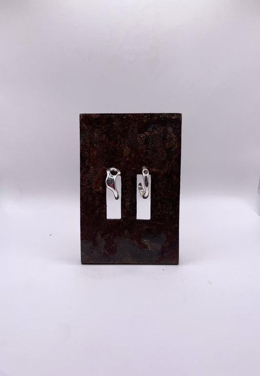 Braise - Boucle d'oreille argent et quartz fumée