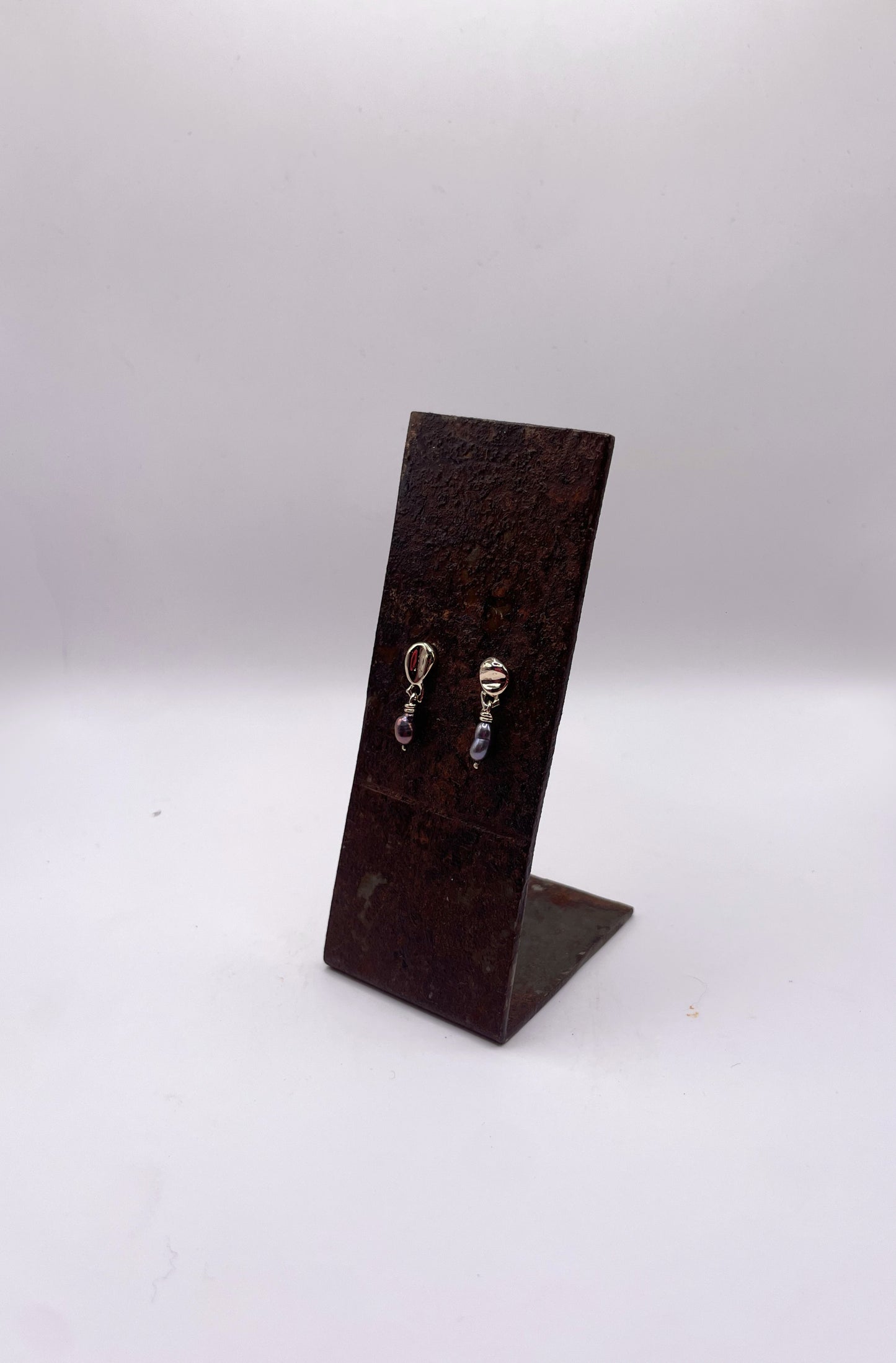 Goutte - Boucle d'oreille or 9K et perles