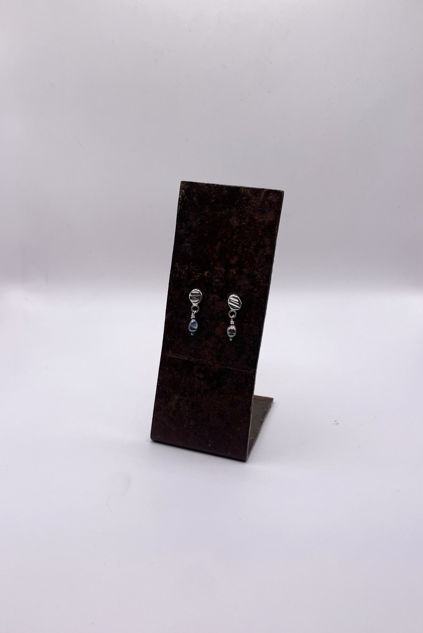 Goutte - Boucle d'oreille argent 925 et perles