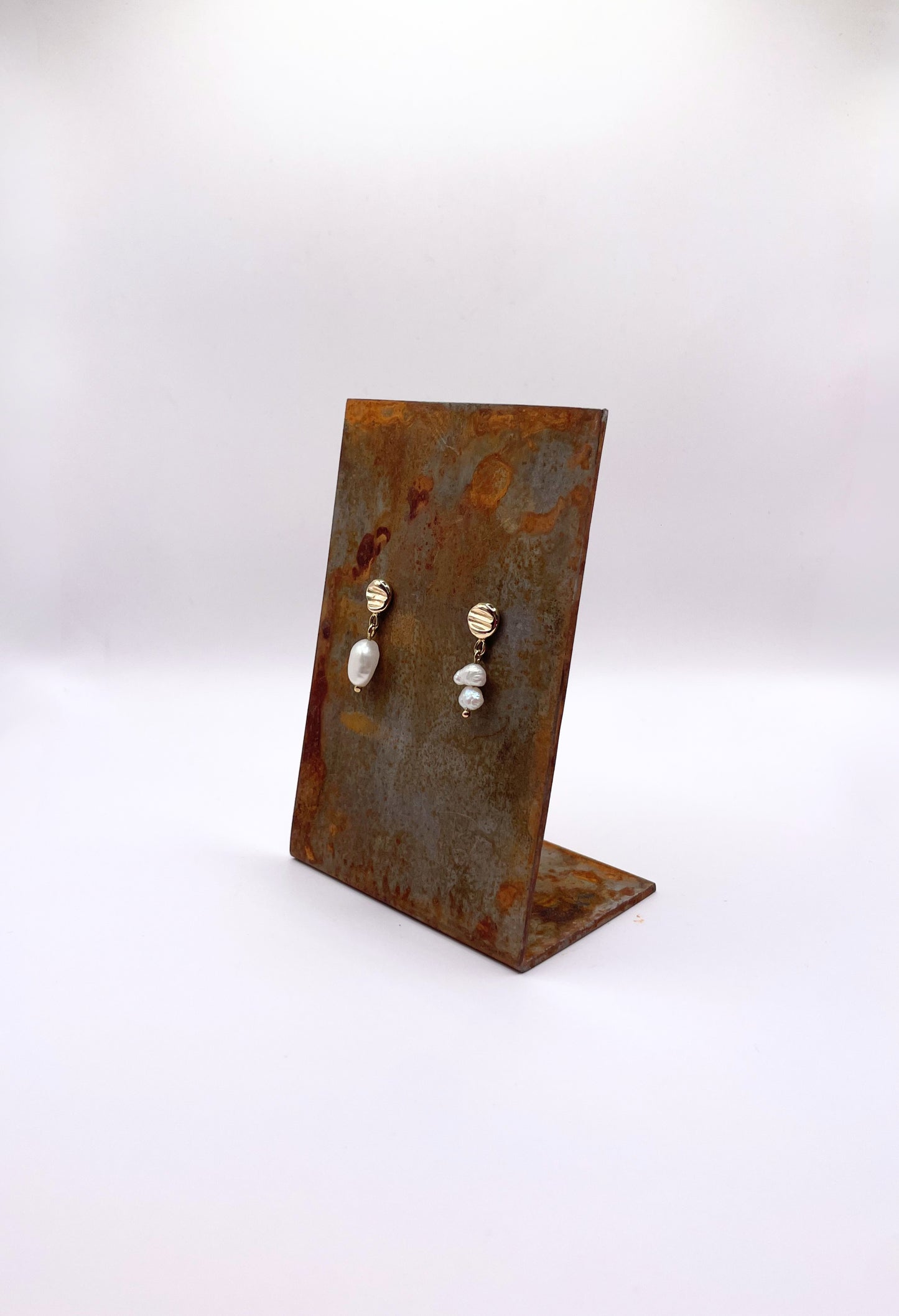 Soleil - Boucle d'oreille or 18 carats et perles