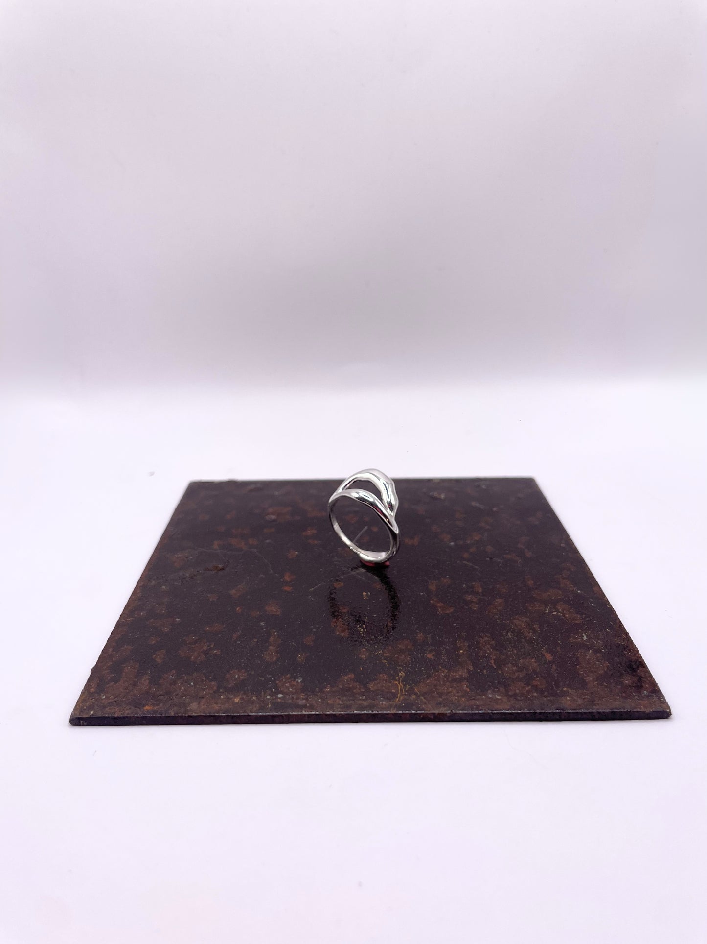Brûlure sculpté - Bague argent